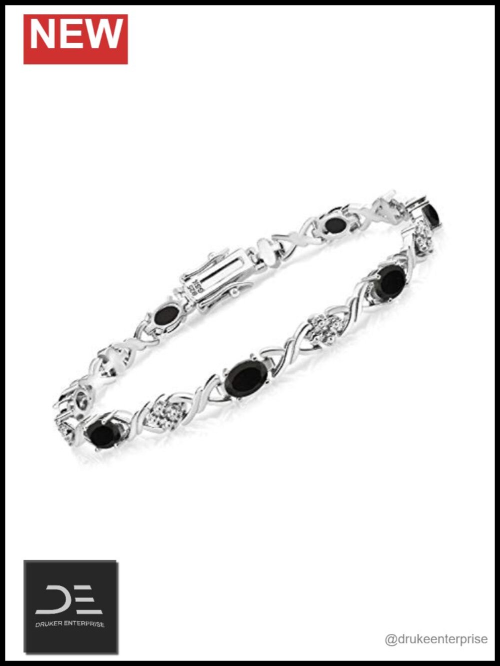 2-4 Ct Oval Gemstone Infinity Link Tennis Bracelet in 925 Sterling Silver